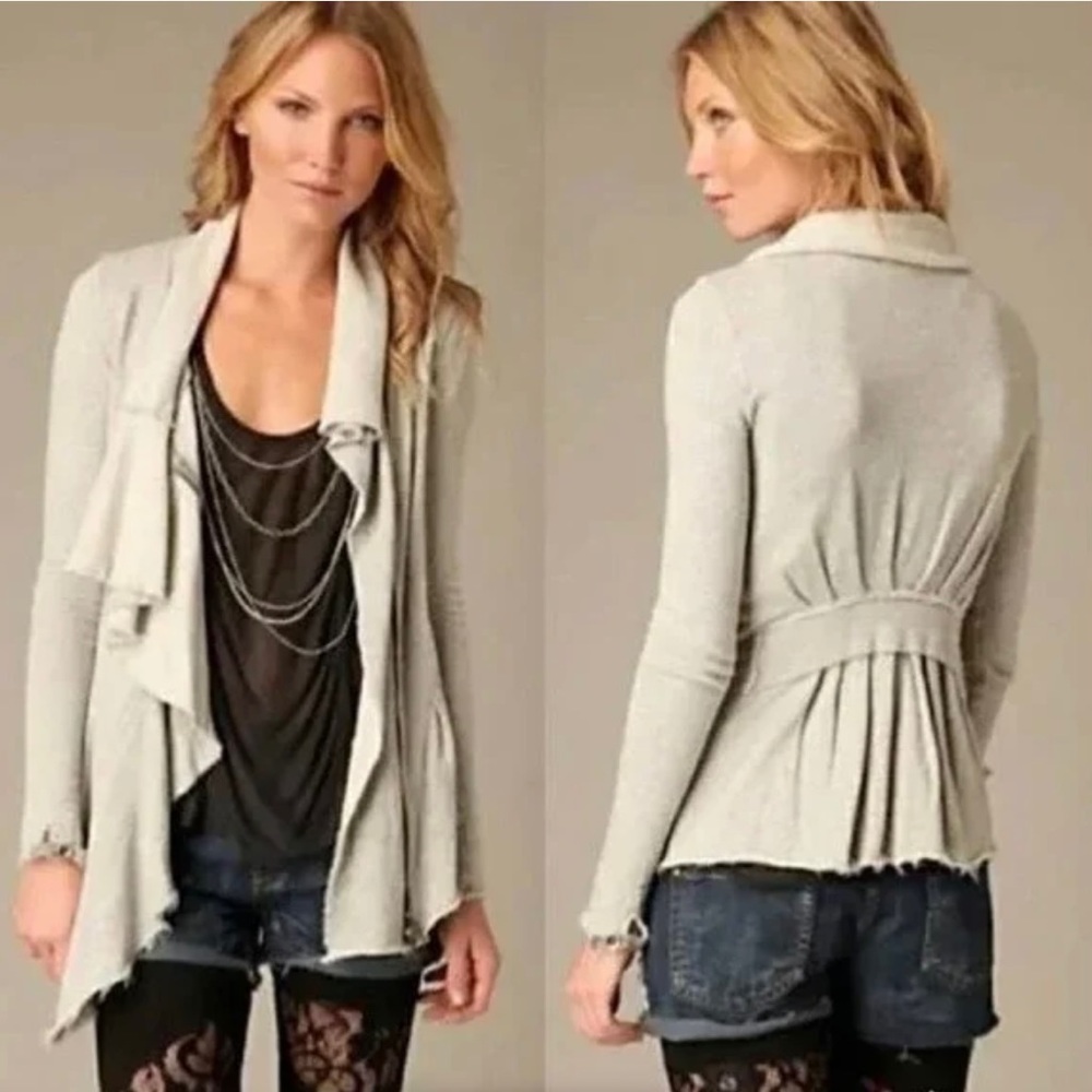Free People Tan Draped Cardigan